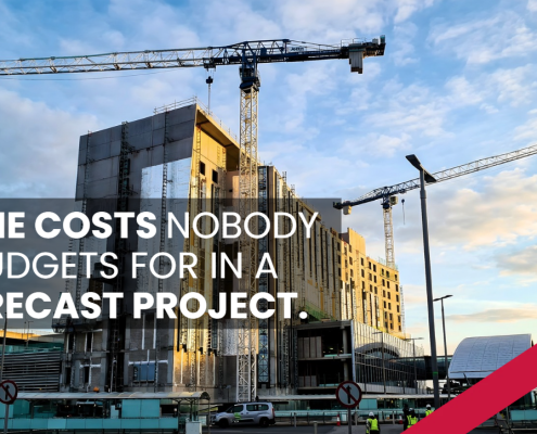 Hidden costs in a precast project illustrated on a multi-storey construction site